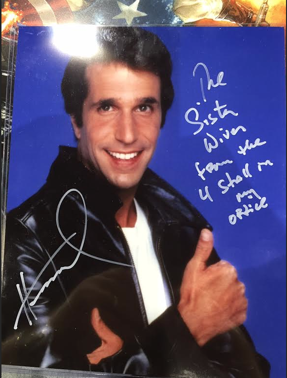 Henry Winkler/The Fonze writes: "The Sister Wives, from the 4th stall in my office"